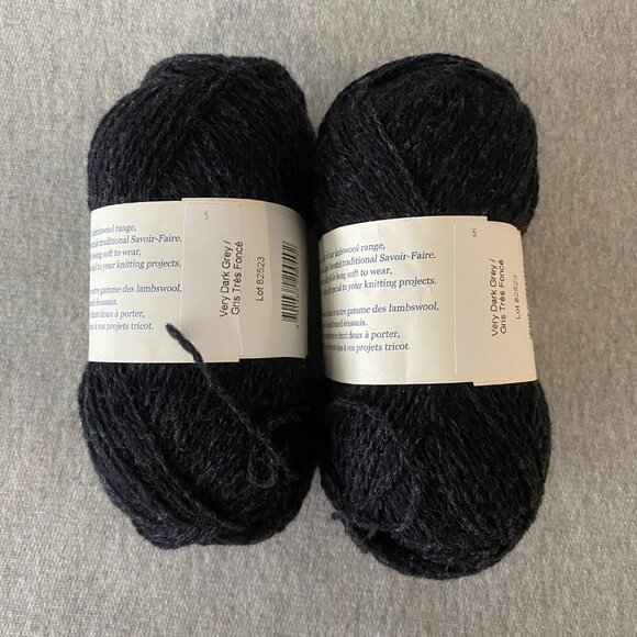 NWT Biches & Buches Le Petit Lambswool Colour Very Dark Grey Lot of 2 - Picture 3 of 6